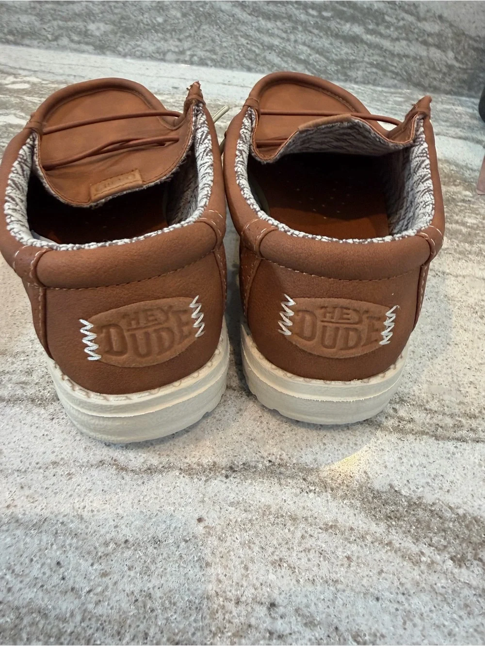 Boat Shoe - Brown and Light Gray Casual boys shoes size 4